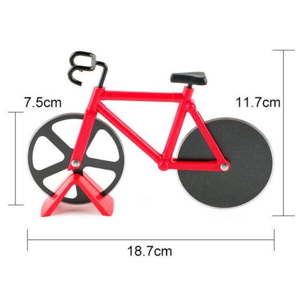 Stainless Steel Fasion Creatived Bicycle Shape Pizza Knife Cutter Wheel Restaurant Chopper Slicer Pastry Pasta Dough 5