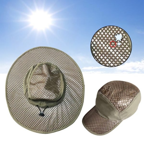 Summer Cool Cooling Cap Sunscreen Cooling Ice Hat Outdoor Beach Sun Shade Fishing Air Cold Breathable 1
