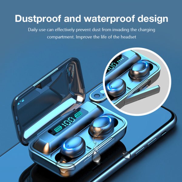 TWS Bluetooth Earphone V5 0 9D Stereo Wireless Headphones Sport Waterproof Earphones Mini True Wireless Earbuds 4