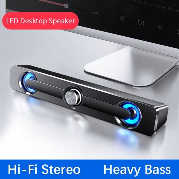 USB Wired Powerful Computer Speaker Bar Stereo Subwoofer Bass speaker Surround Sound Box for PC Laptop