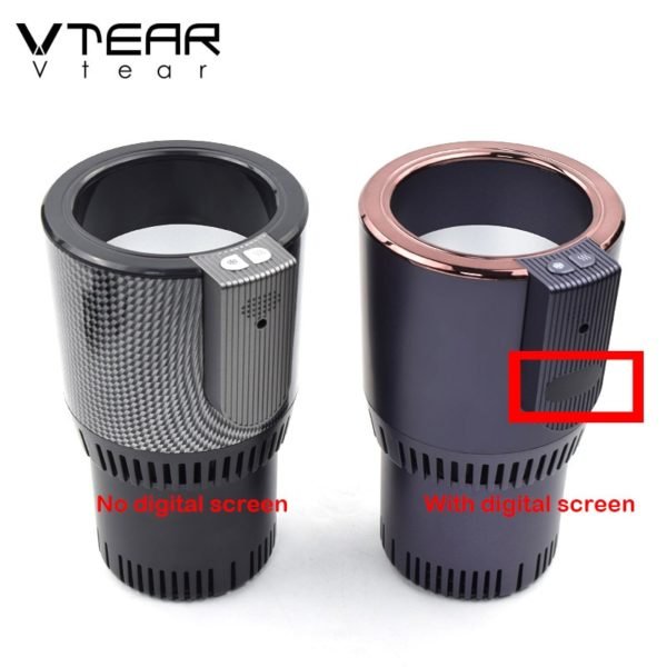 Vtear DC 12V Car heating cooling cup Smart heating cup with display Travel Car Warmer Cup 3