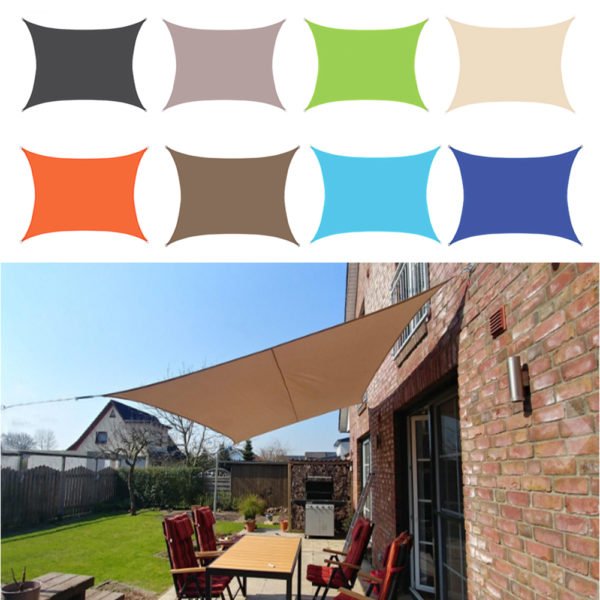 Waterproof Sun Shelter Sunshade Protection Shade Sail Awning Camping Shade Cloth Large For Outdoor Canopy Garden