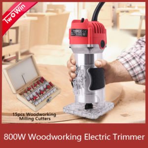 Woodworking Electric Trimmer 800W 30000rpm Wood Milling Engraving Slotting Trimming Machine Hand Carving Machine Wood Router