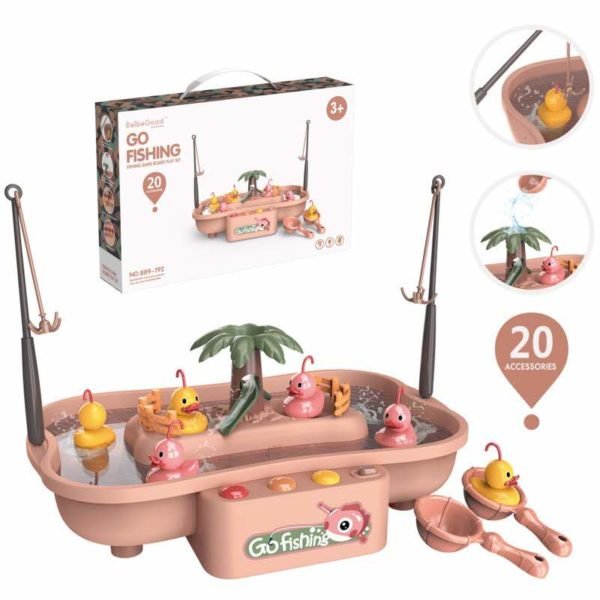 fishing pool water toy set children s educational lighting music circulating water toy set Parent child 5