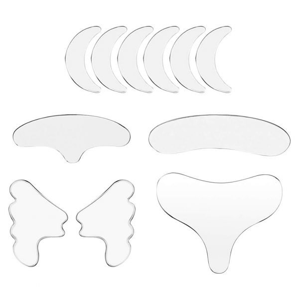 11PCS Reusable Silicone Anti Wrinkle Facial Pad Face Neck Eye Sticker Silicone Neck Pad Forehead Anti 5