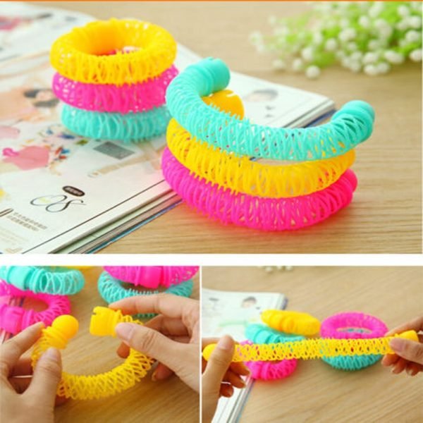 16Pcs Hair Styling Donuts Hair Styling Roller Hairdress Plastic Bendy Soft Curler Spiral Curls Rollers DIY 4