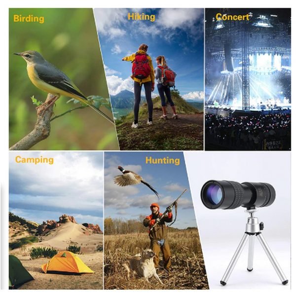 4K 10 300X40mm Super Telephoto Zoom Monocular Telescope Portable for Beach Travel Supports Smartphone To Take 1