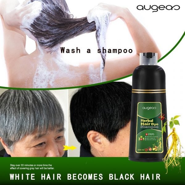 500ml Organic Natural Fast Hair Dye Only 5 Minutes Noni Plant Essence Black Hair Color Dye 1