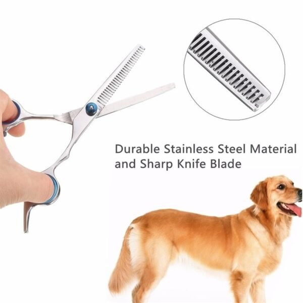 5pcs Stainless Steel Pet Dogs Grooming Scissors Cat Hair Thinning Shear Sharp Edge Scissors For Dogs 4