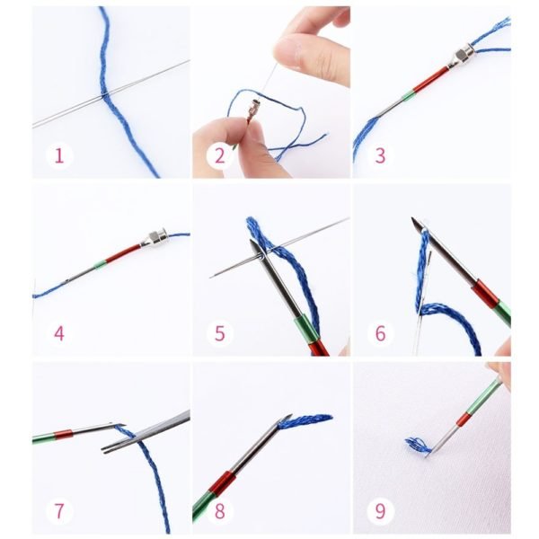 7Pcs Felting Punch Needles Embroidery Stitching Punch Needle for Embroidery Floss Poking Cross Stitch Tools Kits 4