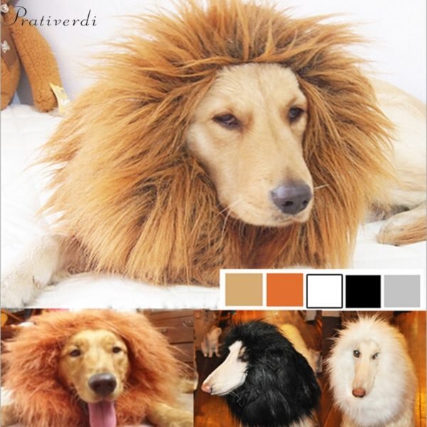 Cute Pet Cosplay Clothes Transfiguration Costume Lion Mane Winter Warm Wig Cat large Dog Party Decoration