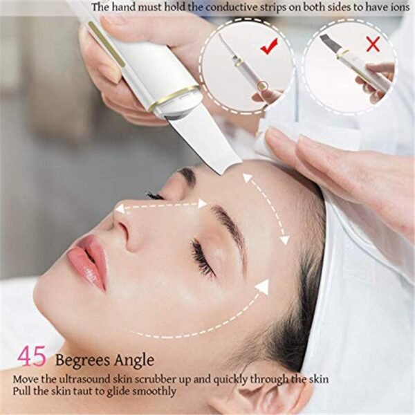 Facial Skin Scrubber Ultrasonic face peel skin Cleaner Face scrubber Peeling Tool Skin Massage Scrubber Spatula 1