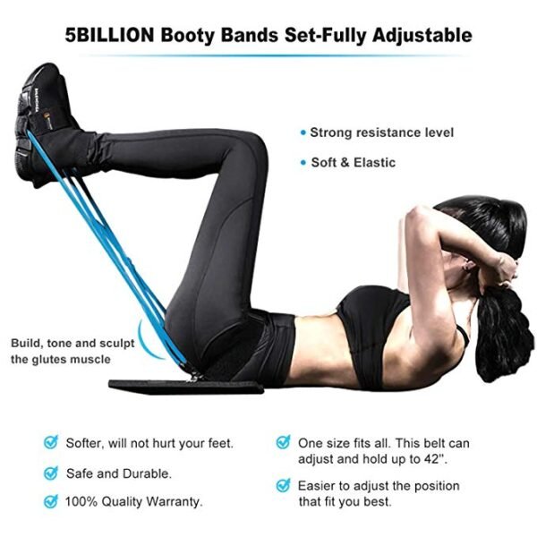 Fitness Women Booty Bands Set Resistance for Butt Legs Muscle Training Adjust Waist Belt Elastic Bands 4