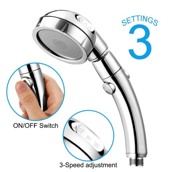 Luxury Rain Shower Head Handheld Set Anion High Pressure Bathroom Rainfall Gadgets Water Saving Showerhead With 6