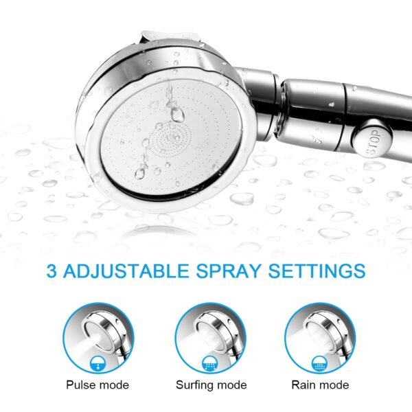 Luxury Rain Shower Head Handheld Set Anion High Pressure Bathroom Rainfall Gadgets Water Saving Showerhead With 8