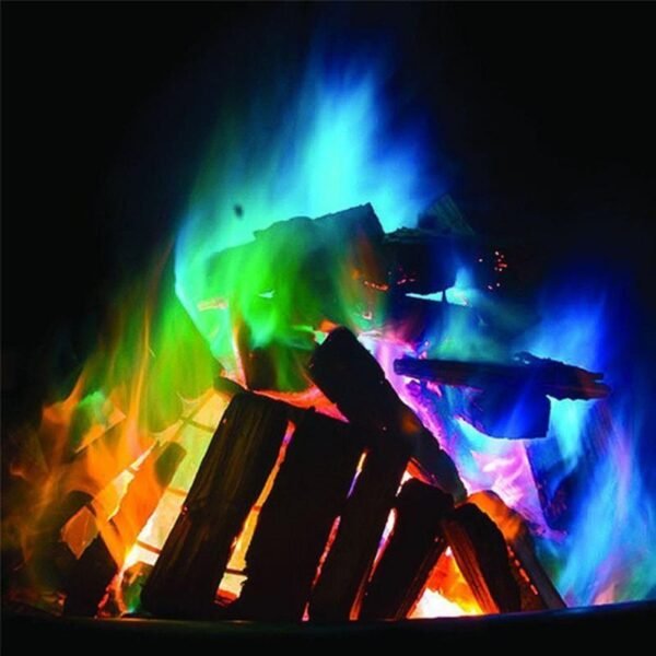 Magic Fire Color Change Tools Tricks Coloured Flames Bonfire Sachets Fireplace Pit Patio Color Toy Funny