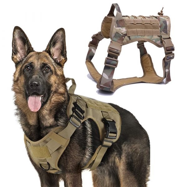 Military Tactical Dog Harness Front Clip Law Enforcement K9 Working Pet Dog Durable Vest For Small