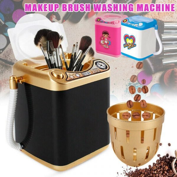 Mini Electric Makeup Brush Cleaner Washing Machine Dollhouse Toy Cosmetic Brush Powder Puff Washer Beauty Cleaning 1