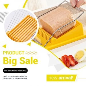 Multifunction Stainless Steel Slicer Cheese Luncheon Meat Egg Dividers Splitter Cutter Kitchen Gadget Tools 3