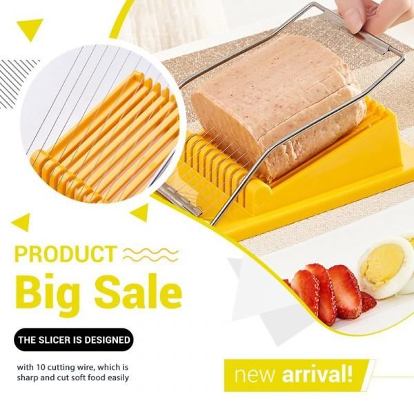 Multifunction Stainless Steel Slicer Cheese Luncheon Meat Egg Dividers Splitter Cutter Kitchen Gadget Tools 3