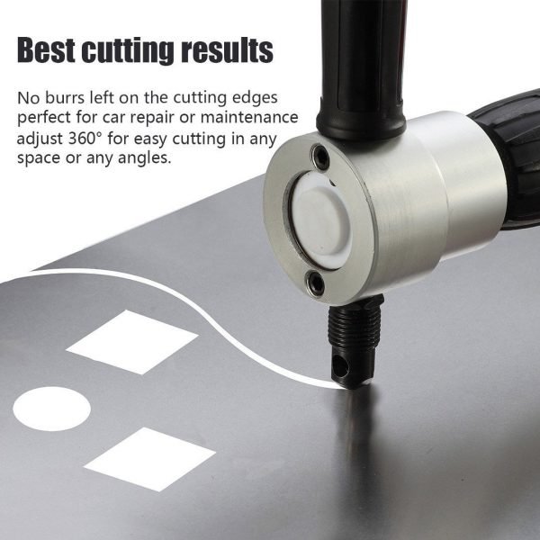 Nibble Metal Cutting Double Head Sheet Nibbler Saw Cutter Tool Drill Attachment Free Cutting Tool Nibbler 1