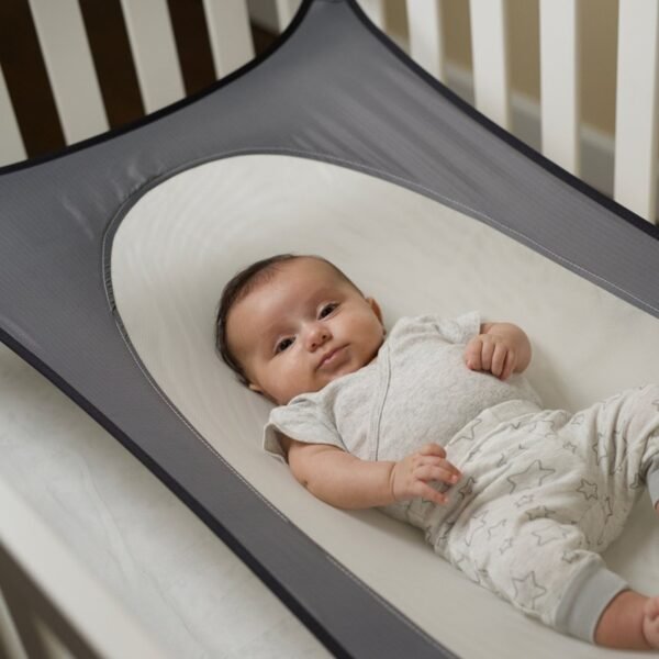 OLOEY Infant Baby Hammock Newborn Kid Sleeping Bed Safe Detachable Baby Cot Crib Swing Elastic Hammock 2