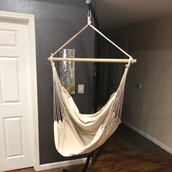 Portable Hanging Hammock Indoor Home Bedroom Hammock Lazy Chair Travel Outdoor Camping Swing Chair Thick Canvas 2