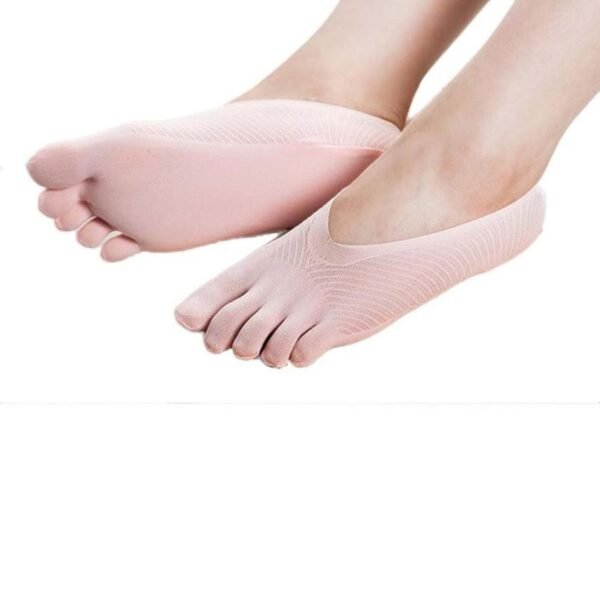 woman socks cotton socks Five Toe Sock Slippers Invisibility For Solid Color Crew Socks With Separate 4