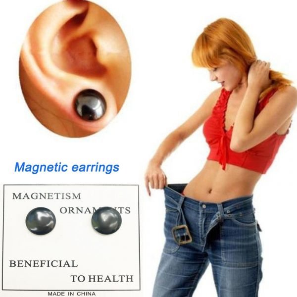 1 4 6 10Pairs Magnetic Slimming Earrings Slimming Patch Lose Weight Magnetic Health Jewelry Magnets Of 3
