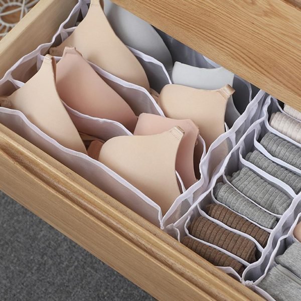 3Pcs Set Underwear Bra Organizer Storage Box 2 Colors Drawer Closet Organizers Boxes For Underwear Scarfs 4