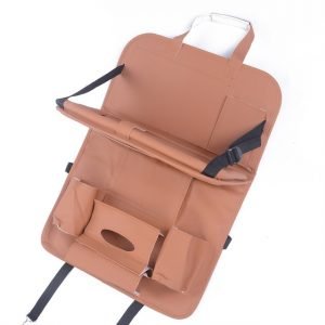 Foldable Tidy Tray Holder Brown PU Leather Car Seat Back Organiser Storage Bag 3.jpg 640x640 3