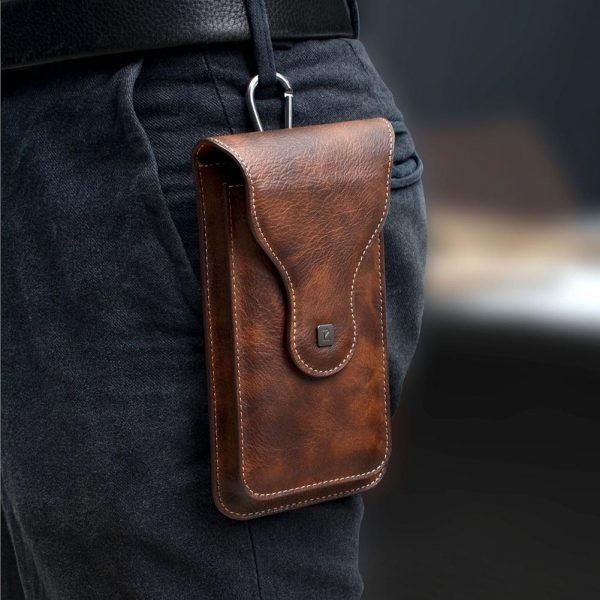 Men PU Casual Vintage 5 5 Phone Waist Bag Fanny Pack Thin Belt Clip Pouch Clip 1