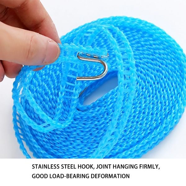 Outdoor Windproof 8m Adjustable Strength Nylon Durable Anti slip Drying Clothes Hangers Rope Clothesline Washing Line 1