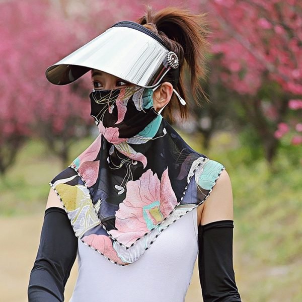 Protection Sunscreen Veil Chiffon Masks Summer UV Outdoor Cycling Travel Face Shawl Anti Haze Pollen Dust 4