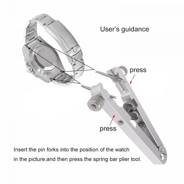 Watch Bracelet Pliers 6825 Standard of Spring Bar Remover Watch Bands Repair Removing Tool 2