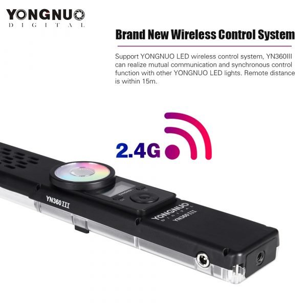 YONGNUO YN360 III YN360III Handheld LED Video Light Touch Adjusting Bi color 3200k to 5500k RGB 3