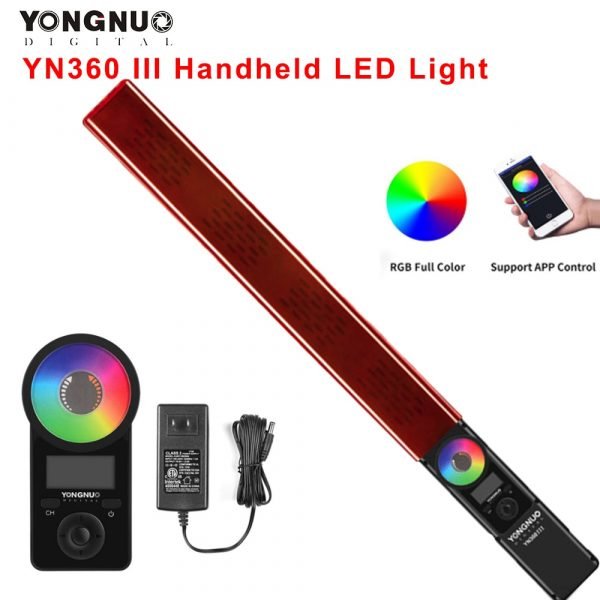YONGNUO YN360 III YN360III Handheld LED Video Light Touch Adjusting Bi color 3200k to 5500k RGB