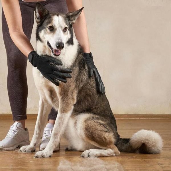 1 Pair Pet Brush Grooming Gloves Massage Garden Gloves Fur Mitt Hair Brushing Dog Washing Glove 1