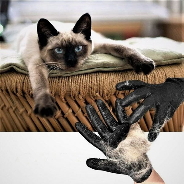 1 Pair Pet Brush Grooming Gloves Massage Garden Gloves Fur Mitt Hair Brushing Dog Washing Glove 4