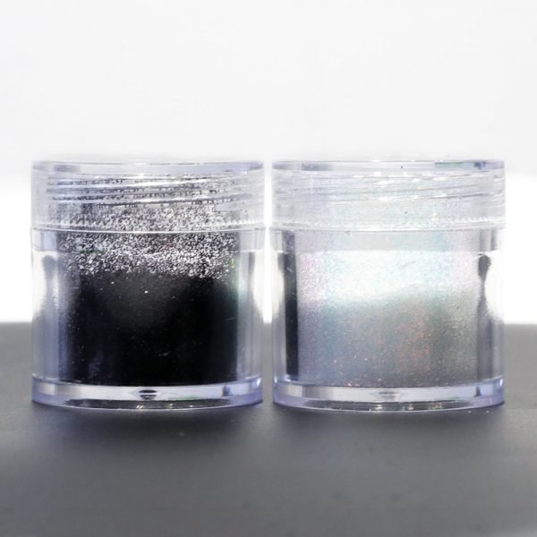 1 bottle Black White Shinning Dazzling Nail Glitter Powder Gel Polish Holographic Pigment Nail Art Dust 10