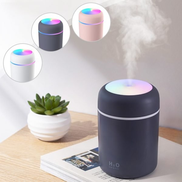 300ML Mini Air Humidifer Aroma Essential Oil Diffuser with LED Lamp USB Mist Maker Aromatherapy Humidifiers 1
