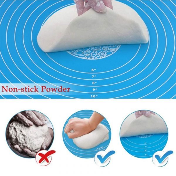 50 40CM Silicone Kneading Mat Non slip Baking Silicone Mat Kitchen Tool Rolling Pins Pastry Boards 4