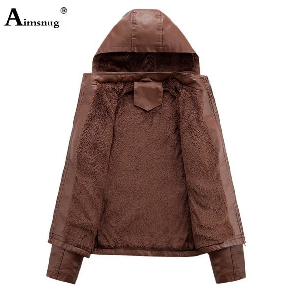 Aiimsnug Solid Hoodies Autumn Winter Women Coats 2020 new Ladies Outerwear Slim Leather PU Female Hooded 2
