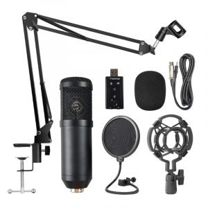 BM800 Professional Suspension Microphone Kit Live Broadcasting Recording Condenser Microphone Set for Computer Karaoke KTV