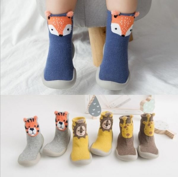 Baby Toddler Shoes Baby Shoes Non slip Fox Tiger Thickening Shoes Sock Floor Shoes Foot Socks