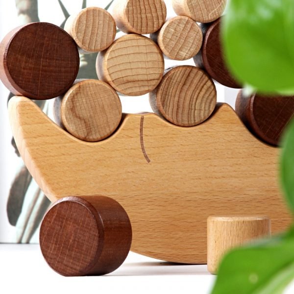 Children s wooden toys wood color moon balance building blocks Montessori early education toys children balance 2