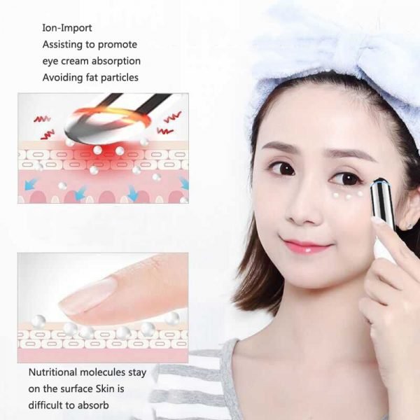 Electric Vibration Heated Eye Massager Eye Wrinkle Massage Pen Dark Circle Removal Puffiness Removal Anti Aging 4