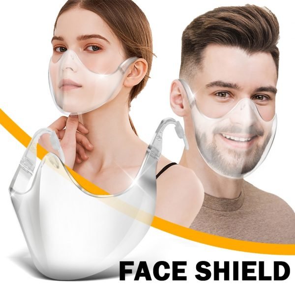 Fast Delivery Masque M scara 2020 Durable Mask Face Shield Combine Plastic Reusable Clear Face Mask