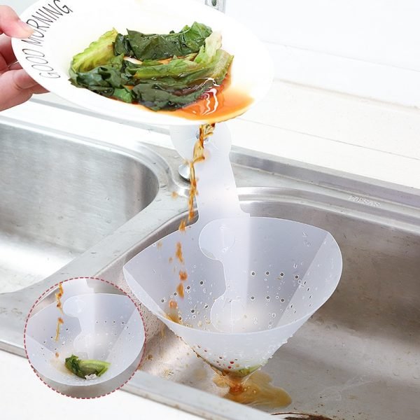 Foldable Funnel Sink Filter Kitchen Anti blocking Drain Leftovers Soup Sorting Recyclable Strainer Basket Kitchen Accessories