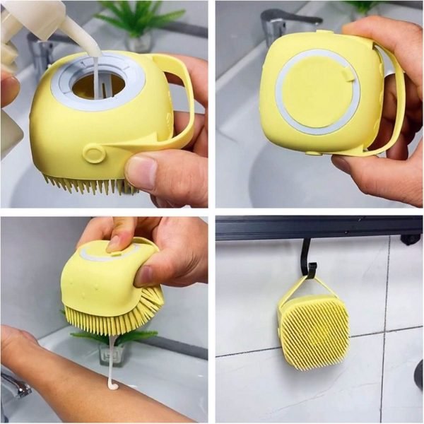 Hair Washing Comb Silicone Head Massage Brush Body Shampoo Scalp Massage Brush Comb Shower Foot Scrubber 2